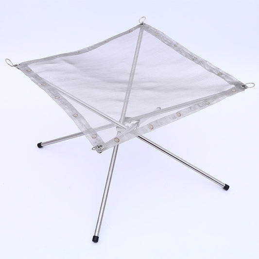 Foldable Fire Pit Stand Set for Outdoor Camping